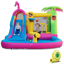 Load image into Gallery viewer, Inflatable Bounce Castle with Long Water Slide and 735W Blower