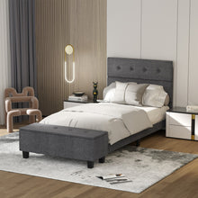 Load image into Gallery viewer, Twin/Full/Queen Upholstered Bed Frame with Ottoman Storage-Twin Size
