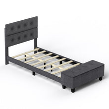 Load image into Gallery viewer, Twin/Full/Queen Upholstered Bed Frame with Ottoman Storage-Twin Size