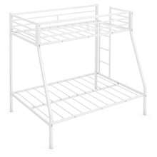 Load image into Gallery viewer, Twin-Over-Full Bunk Bed with Safety Rail and Ladder for Kids-White