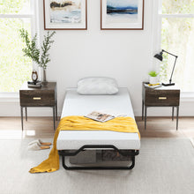 Load image into Gallery viewer, Twin Size Folding Bed with Foam Mattress and Lockable Wheels