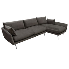 Load image into Gallery viewer, Vantage RF 2PC Sectional in Iron Grey Fabric w/ Brushed Metal Legs by Diamond Sofa