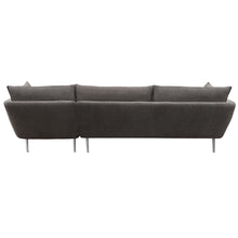 Load image into Gallery viewer, Vantage RF 2PC Sectional in Iron Grey Fabric w/ Brushed Metal Legs by Diamond Sofa