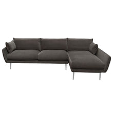 Load image into Gallery viewer, Vantage RF 2PC Sectional in Iron Grey Fabric w/ Brushed Metal Legs by Diamond Sofa