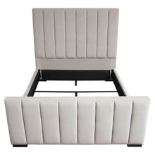 Load image into Gallery viewer, Venus Vertical Channel Tufted Eastern King Bed in Light Grey Velvet by Diamond Sofa
