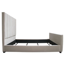 Load image into Gallery viewer, Venus Vertical Channel Tufted Eastern King Bed in Light Grey Velvet by Diamond Sofa