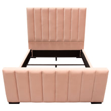 Load image into Gallery viewer, Venus Vertical Channel Tufted Eastern King Bed in Blush Pink Velvet by Diamond Sofa