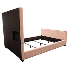 Load image into Gallery viewer, Venus Vertical Channel Tufted Eastern King Bed in Blush Pink Velvet by Diamond Sofa
