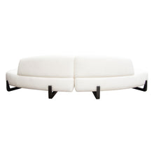 Load image into Gallery viewer, Vesper 2PC Modular Curved Armless Chaise in Faux White Shearling w/ Black Wood Leg Base by Diamond Sofa