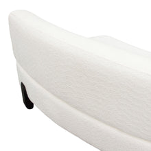 Load image into Gallery viewer, Vesper 3PC Modular Curved Armless Sofa in Faux White Shearling w/ Black Wood Leg Base by Diamond Sofa