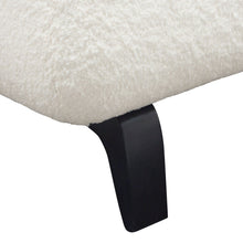Load image into Gallery viewer, Vesper Armless Chair in Faux White Shearling w/ Black Wood Leg Base by Diamond Sofa