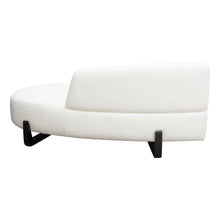 Load image into Gallery viewer, Vesper Curved Armless Right Chaise in Faux White Shearling w/ Black Wood Leg Base by Diamond Sofa