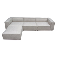 Load image into Gallery viewer, Vice 4PC Modular Sectional in Barley Fabric with Ottoman by Diamond Sofa