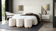 Load image into Gallery viewer, Vogue Eastern King Bed w/ 54" Headboard in Light Cream Velvet by Diamond Sofa