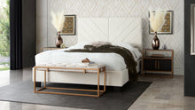 Load image into Gallery viewer, Vogue Eastern King Bed w/ 54" Headboard in Light Cream Velvet by Diamond Sofa