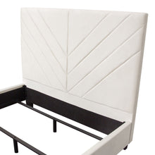 Load image into Gallery viewer, Vogue Eastern King Bed w/ 54" Headboard in Light Cream Velvet by Diamond Sofa