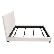 Load image into Gallery viewer, Vogue Queen Bed w/ 54" Headboard in Light Cream Velvet by Diamond Sofa