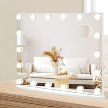 Load image into Gallery viewer, Vanity Mirror with 18 Dimmable LED Bulbs and 3 Color Lighting Modes-White