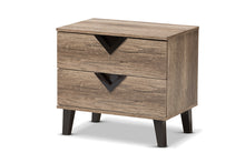 Load image into Gallery viewer, Baxton Studio Swanson Modern and Contemporary Light Brown Wood 2-Drawer Nightstand