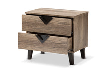 Load image into Gallery viewer, Baxton Studio Swanson Modern and Contemporary Light Brown Wood 2-Drawer Nightstand
