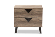 Load image into Gallery viewer, Baxton Studio Swanson Modern and Contemporary Light Brown Wood 2-Drawer Nightstand