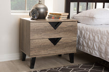Load image into Gallery viewer, Baxton Studio Swanson Modern and Contemporary Light Brown Wood 2-Drawer Nightstand