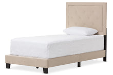 Load image into Gallery viewer, Baxton Studio Paris Modern and Contemporary Beige Linen Upholstered Twin Size Tufting Bed
