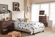 Load image into Gallery viewer, Baxton Studio Paris Modern and Contemporary Beige Linen Upholstered Twin Size Tufting Bed