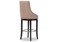 Load image into Gallery viewer, Baxton Studio Harmony Modern and Contemporary Button-tufted Beige Fabric Upholstered Bar Stool with Metal Footrest