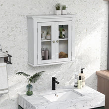 Load image into Gallery viewer, Wall Mounted Door Cabinet with 3-Level Adjustable Shelf-White