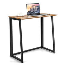 Load image into Gallery viewer, 31 Inch Space-saving Folding Computer Desk for Home Office-Walnut