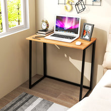 Load image into Gallery viewer, 31 Inch Space-saving Folding Computer Desk for Home Office-Walnut