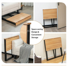 Load image into Gallery viewer, 31 Inch Space-saving Folding Computer Desk for Home Office-Walnut