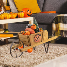 Load image into Gallery viewer, Wooden Wagon Planter with 9 Magnetic Accessories for Garden Yard-Walnut