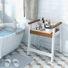 Load image into Gallery viewer, Shower Bench with Arms for Inside Shower Shaving Legs-Brown