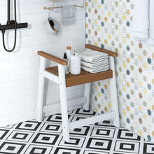 Load image into Gallery viewer, Shower Bench with Arms for Inside Shower Shaving Legs-Brown