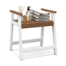 Load image into Gallery viewer, Shower Bench with Arms for Inside Shower Shaving Legs-Brown