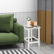 Load image into Gallery viewer, 14 Inch Square Weather-Resistant Adirondack Side Table-White