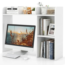 Load image into Gallery viewer, 3-Tier Multipurpose Desk Bookshelf with 4 Shelves-White