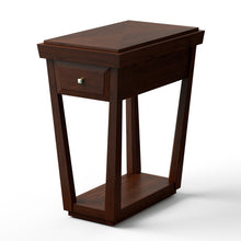 Load image into Gallery viewer, 2-Tier Rubber Wood Classic End Table with Drawer and Shelf