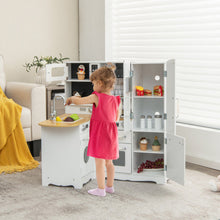 Load image into Gallery viewer, Wooden Kid's Corner Kitchen Playset with Stove for Toddlers-White