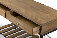 Load image into Gallery viewer, Baxton Studio Newcastle Wood and Metal Console Table-Criss-Cross