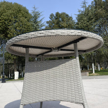 Load image into Gallery viewer, 5 pcs Patio Rattan Dining Table and 4 Chairs Set