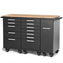 Load image into Gallery viewer, 12-Drawer Wooden Rolling Cart Storage Tool Cabinet