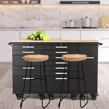 Load image into Gallery viewer, 12-Drawer Wooden Rolling Cart Storage Tool Cabinet