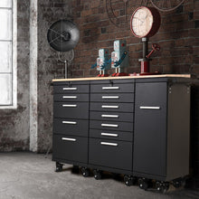 Load image into Gallery viewer, 12-Drawer Wooden Rolling Cart Storage Tool Cabinet