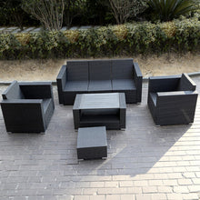 Load image into Gallery viewer, 7 pcs Wicker Rattan Sofa Cushioned Set