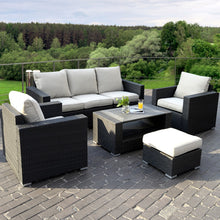 Load image into Gallery viewer, 7 pcs Wicker Rattan Sofa Cushioned Set
