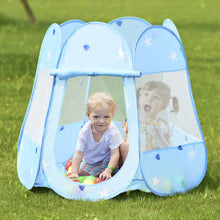 Load image into Gallery viewer, Kids Princess Play Tent Playhouse w/ 100 Ocean Balls-Blue