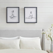Load image into Gallery viewer, Madison Park Feminine Figures Deckle Edge Sketch 2 Piece Framed Wall Art Set MP95G-0253 By Olliix